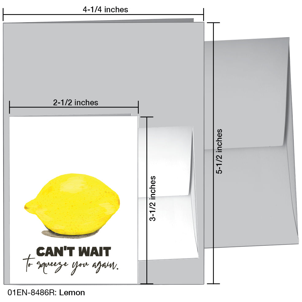 Lemon, Greeting Card (8486R), Enclosure, www.printedcanvas.com