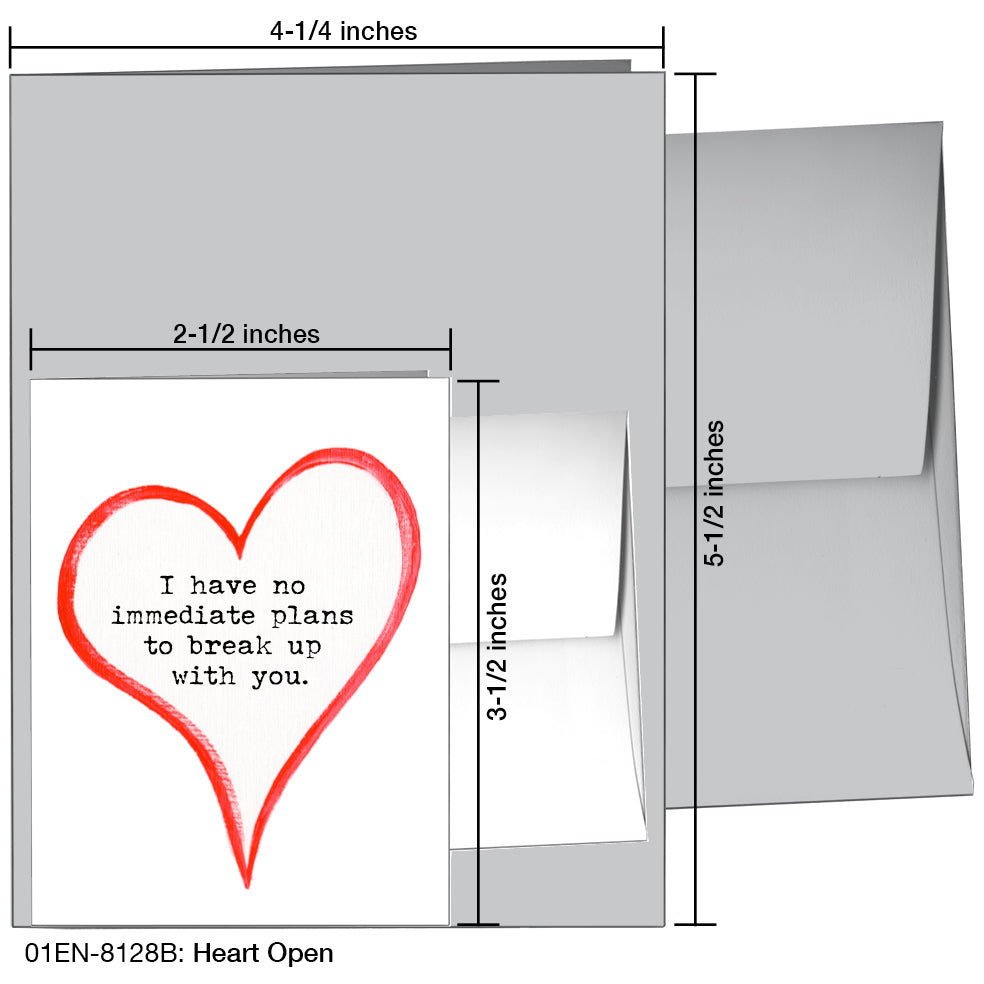 Heart Open, Greeting Card (8128B), Enclosure, www.printedcanvas.com