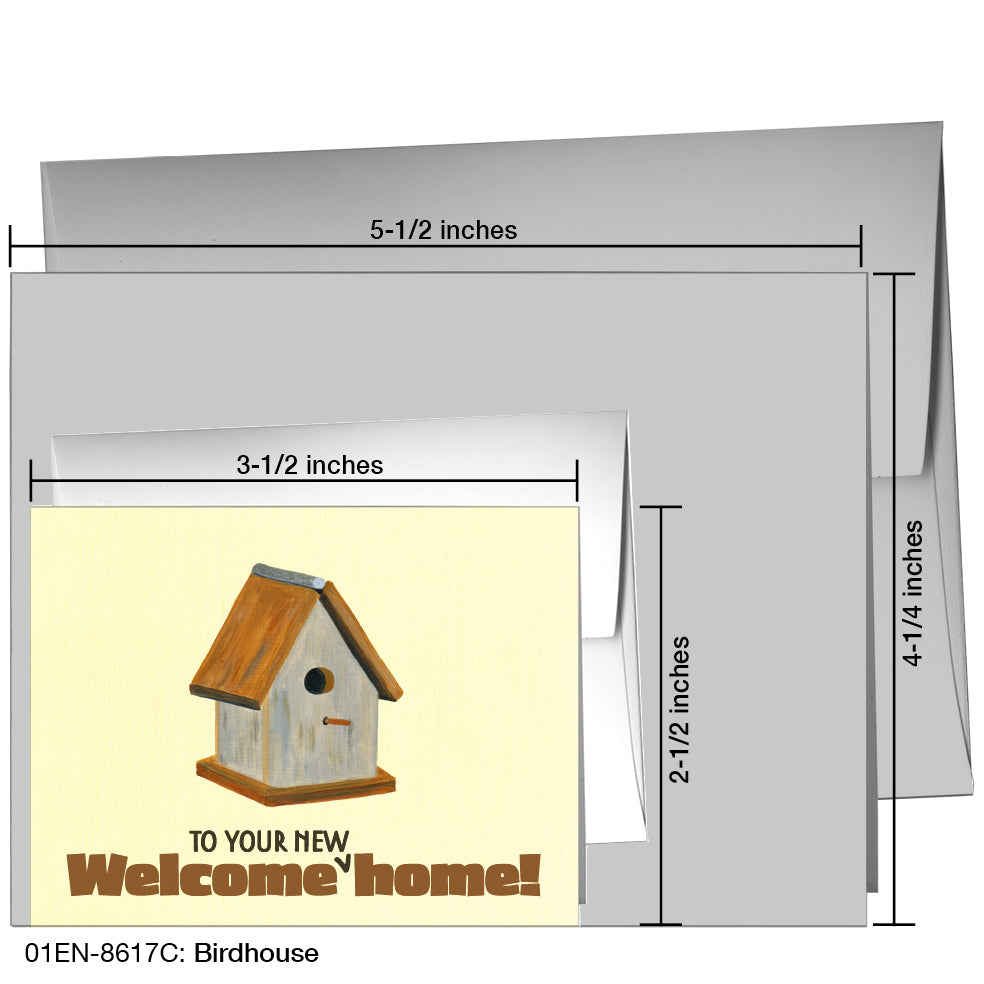 Birdhouse, Greeting Card (8617C), Enclosure, www.printedcanvas.com