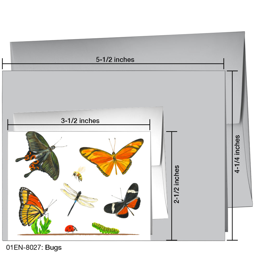 Bugs, Greeting Card (8027B), Enclosure, www.printedcanvas.com