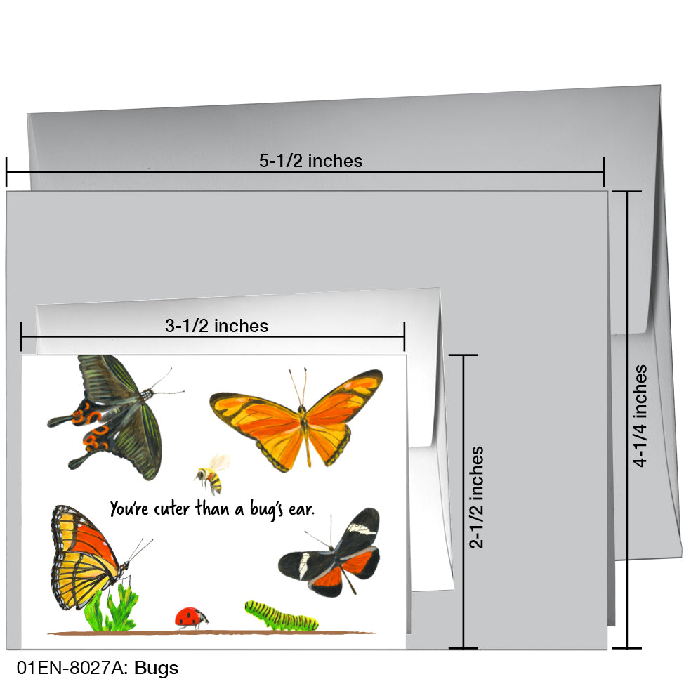 Bugs, Greeting Card (8027A), Enclosure, www.printedcanvas.com