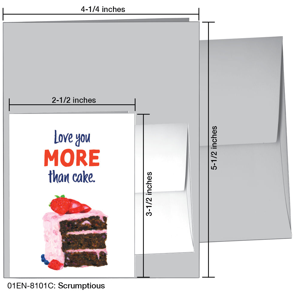 Scrumptious, Greeting Card (8101C), Enclosure, www.printedcanvas.com