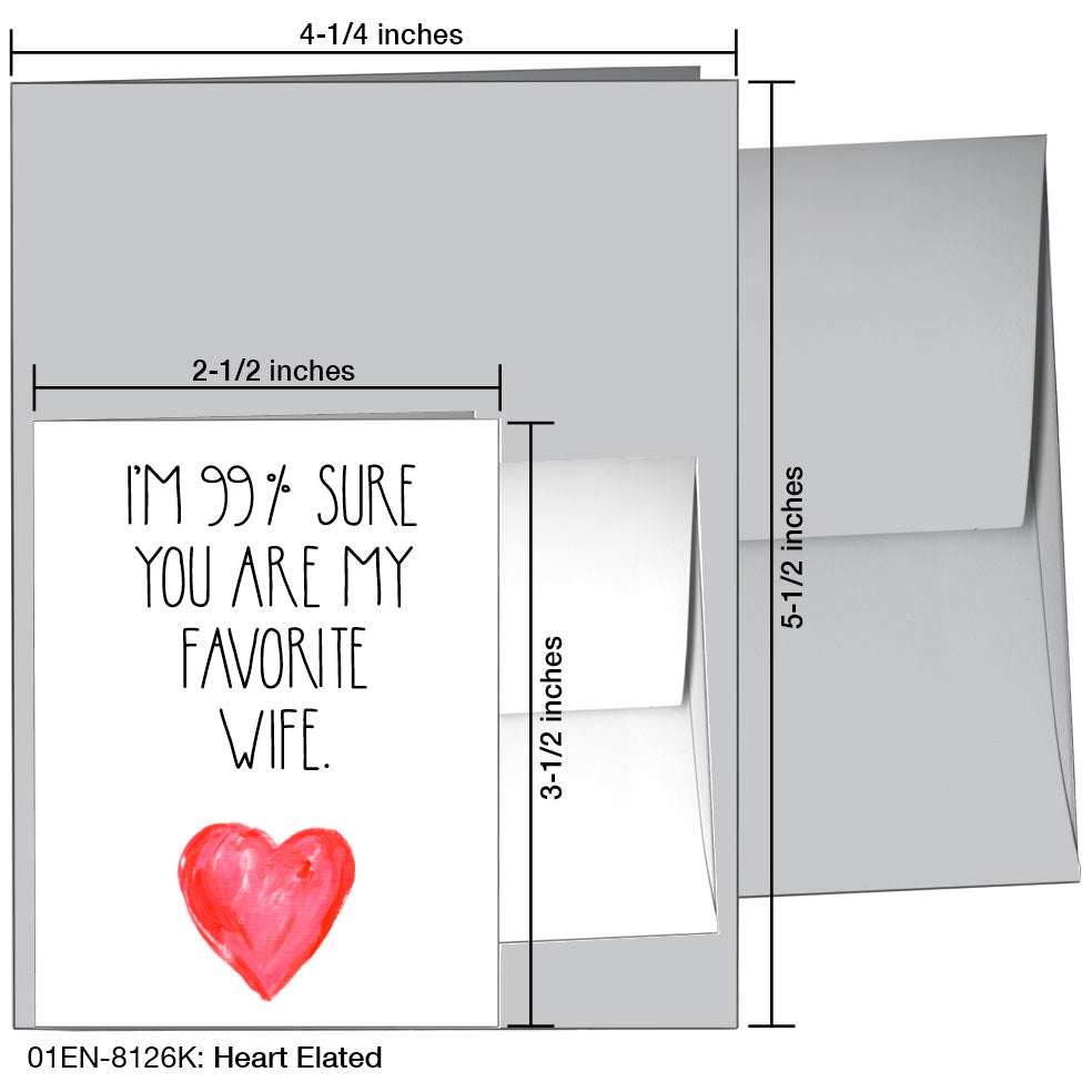 Heart Elated, Greeting Card (8126K), Enclosure, www.printedcanvas.com