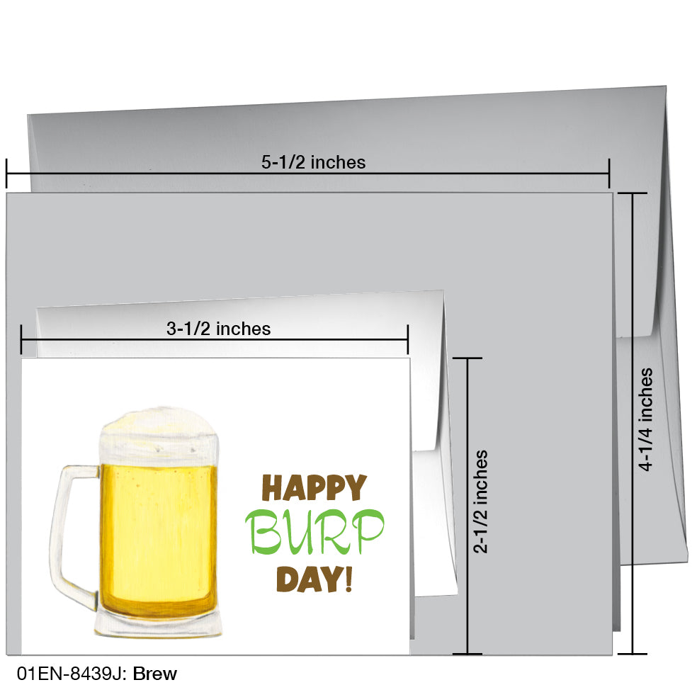 Brew, Greeting Card (8439J), Enclosure, www.printedcanvas.com