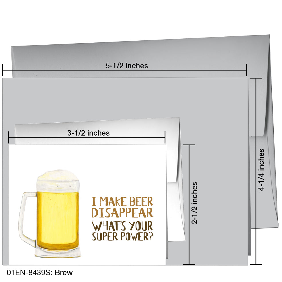 Brew, Greeting Card (8439S), Enclosure, www.printedcanvas.com