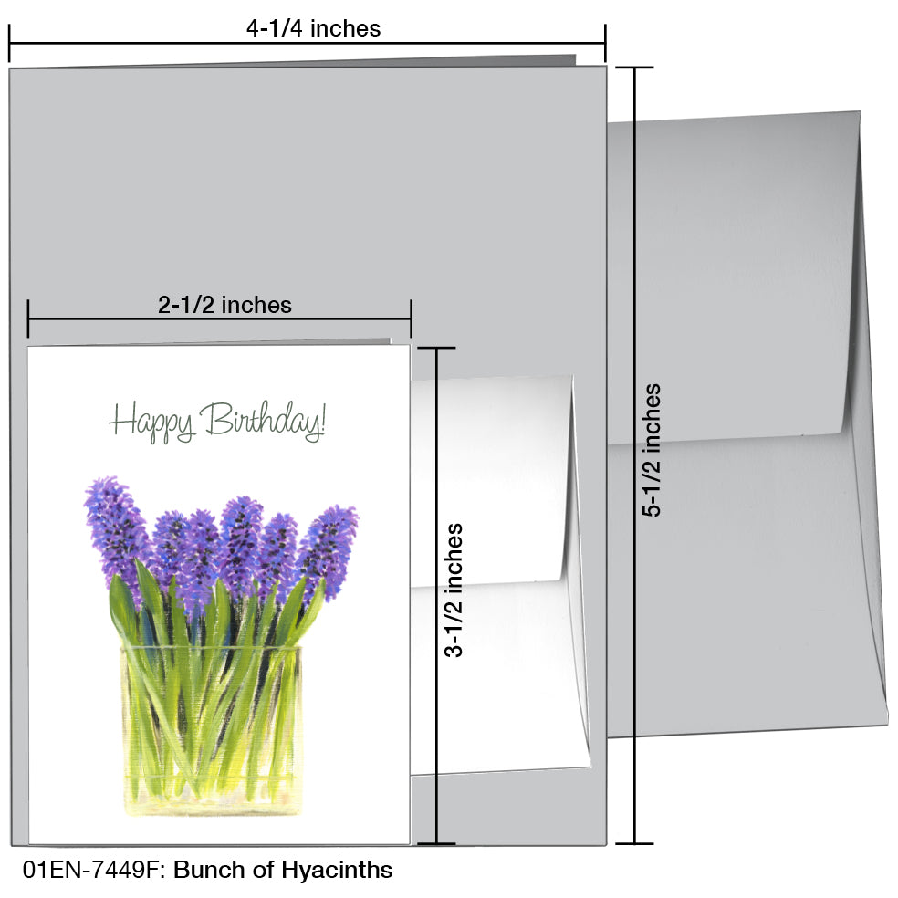 Bunch of Hyacinths, Greeting Card (7449F), Enclosure, www.printedcanvas.com
