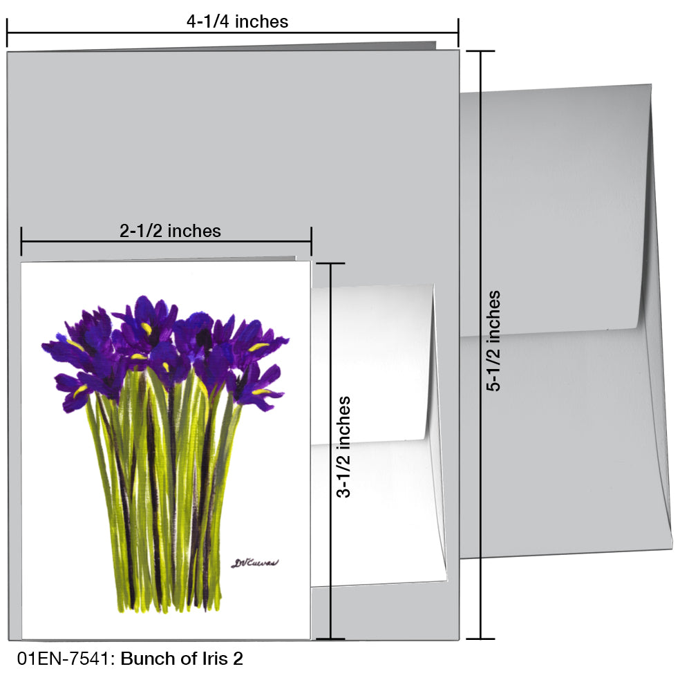 Bunch of Iris 2, Greeting Card (7541A), Enclosure Card, www.printedcanvas.com