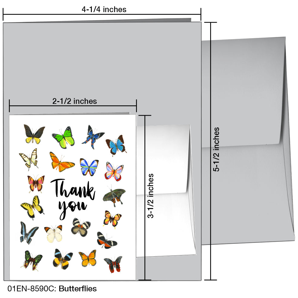 Butterflies, Greeting Card (8590C), Enclosure, www.printedcanvas.com