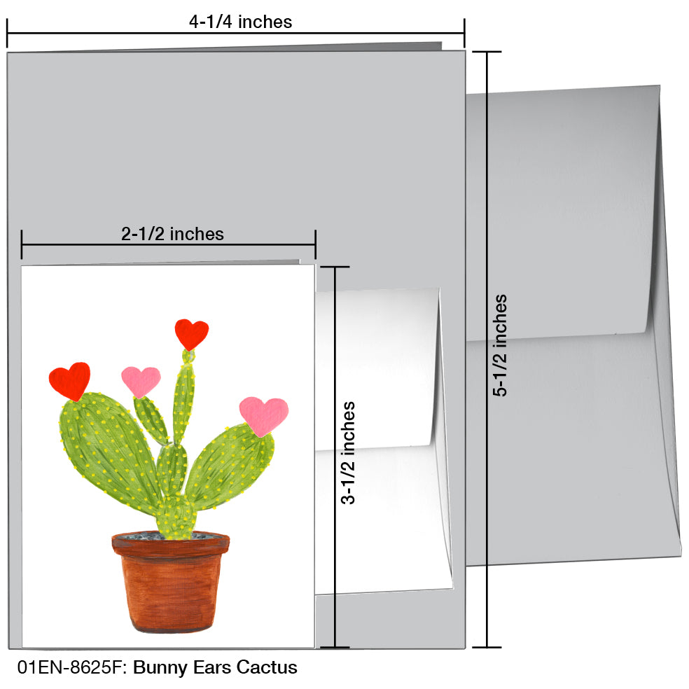 Bunny Ears Cactus, Greeting Card (8625F), Enclosure, www.printedcanvas.com
