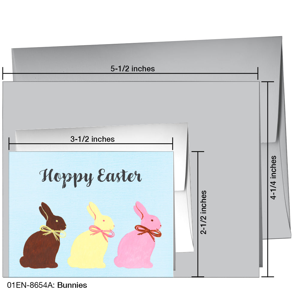 Bunnies, Greeting Card (8654A), Enclosure, www.printedcanvas.com