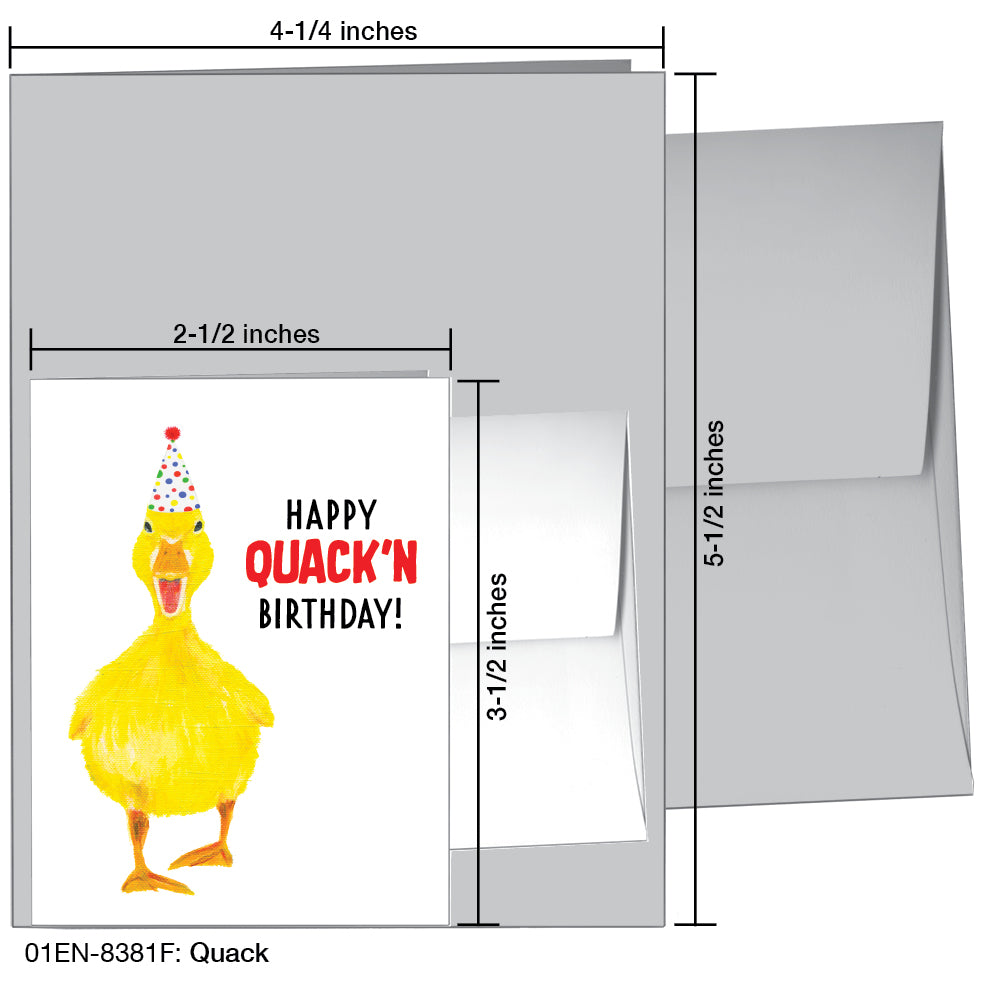 Quack, Greeting Card (8381F), Enclosure, www.printedcanvas.com
