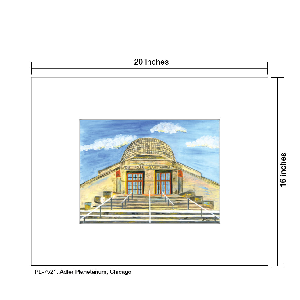 Adler Planetarium, Chicago, Print (#7521A), Printe Matted, www.printedcanvas.com