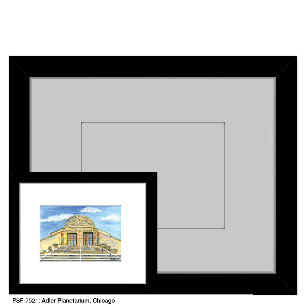Adler Planetarium, Chicago, Print (#7521A), Print Matted, www.printedcanvas.com