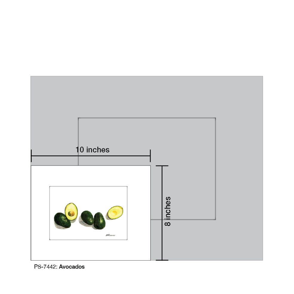 Avocados, Print (#7442A), Print Matted, www.printedcanvas.com