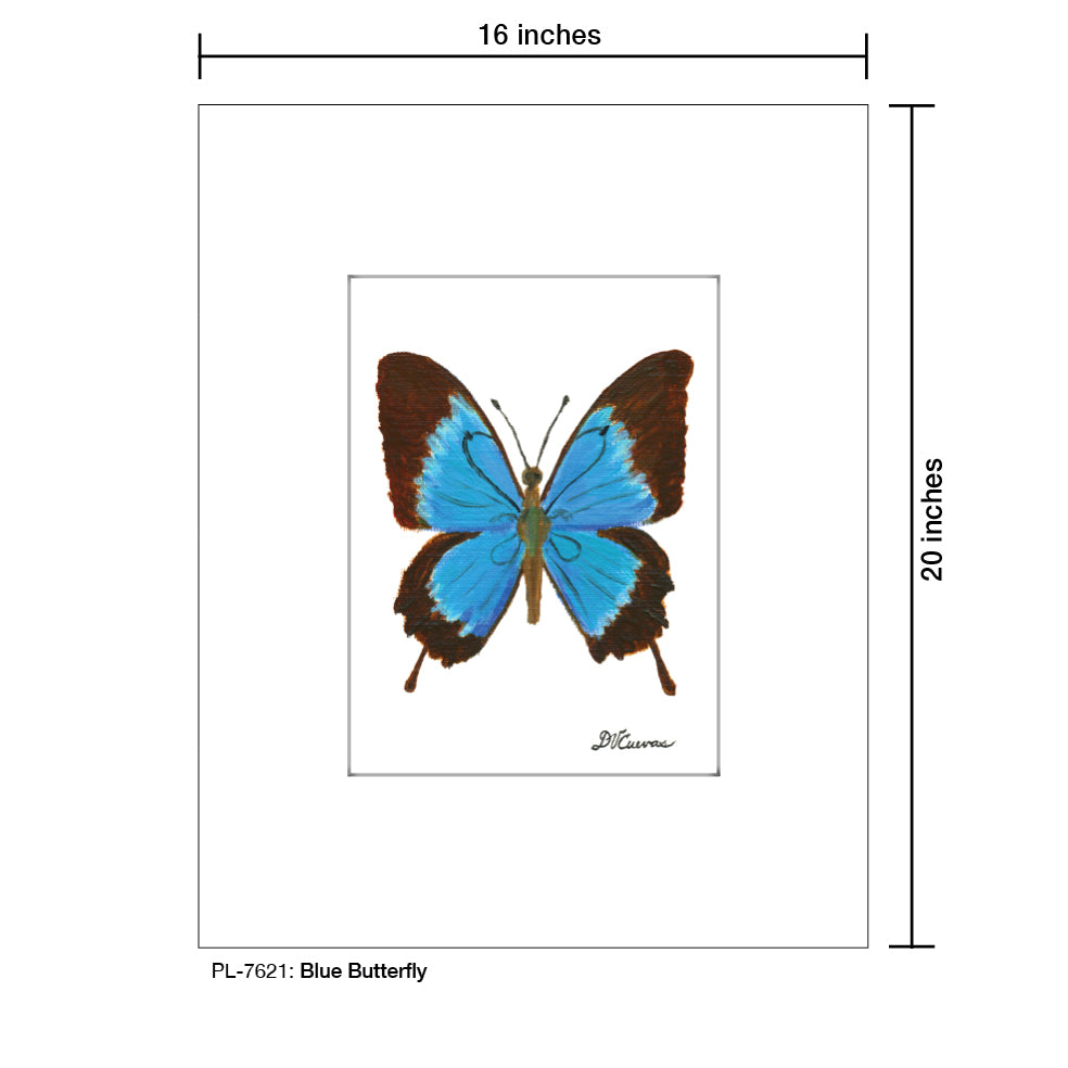 Blue Butterfly, Print (#7621) - Printed Canvas