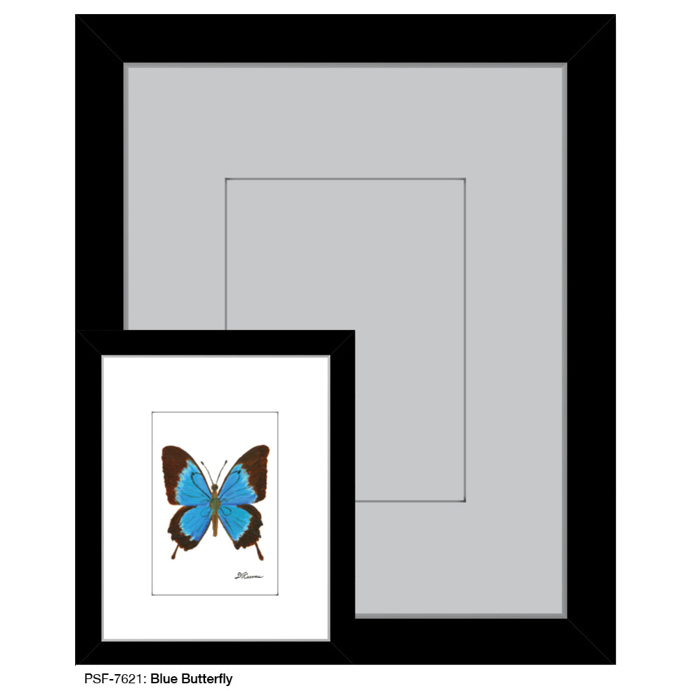 Blue Butterfly, Print (#7621) - Printed Canvas