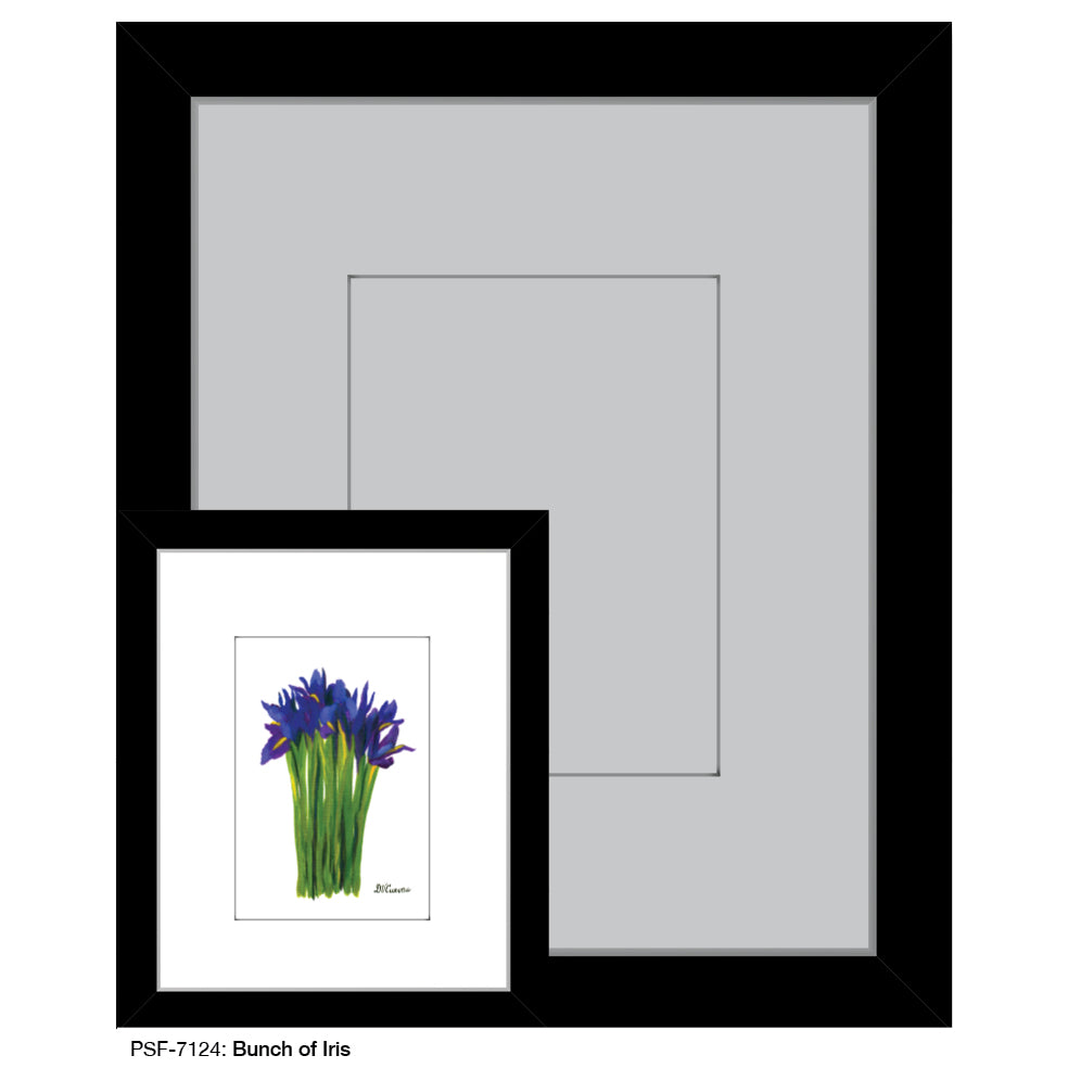 Bunch of Iris, Print (#7124A), Print Matted, www.printedcanvas.com