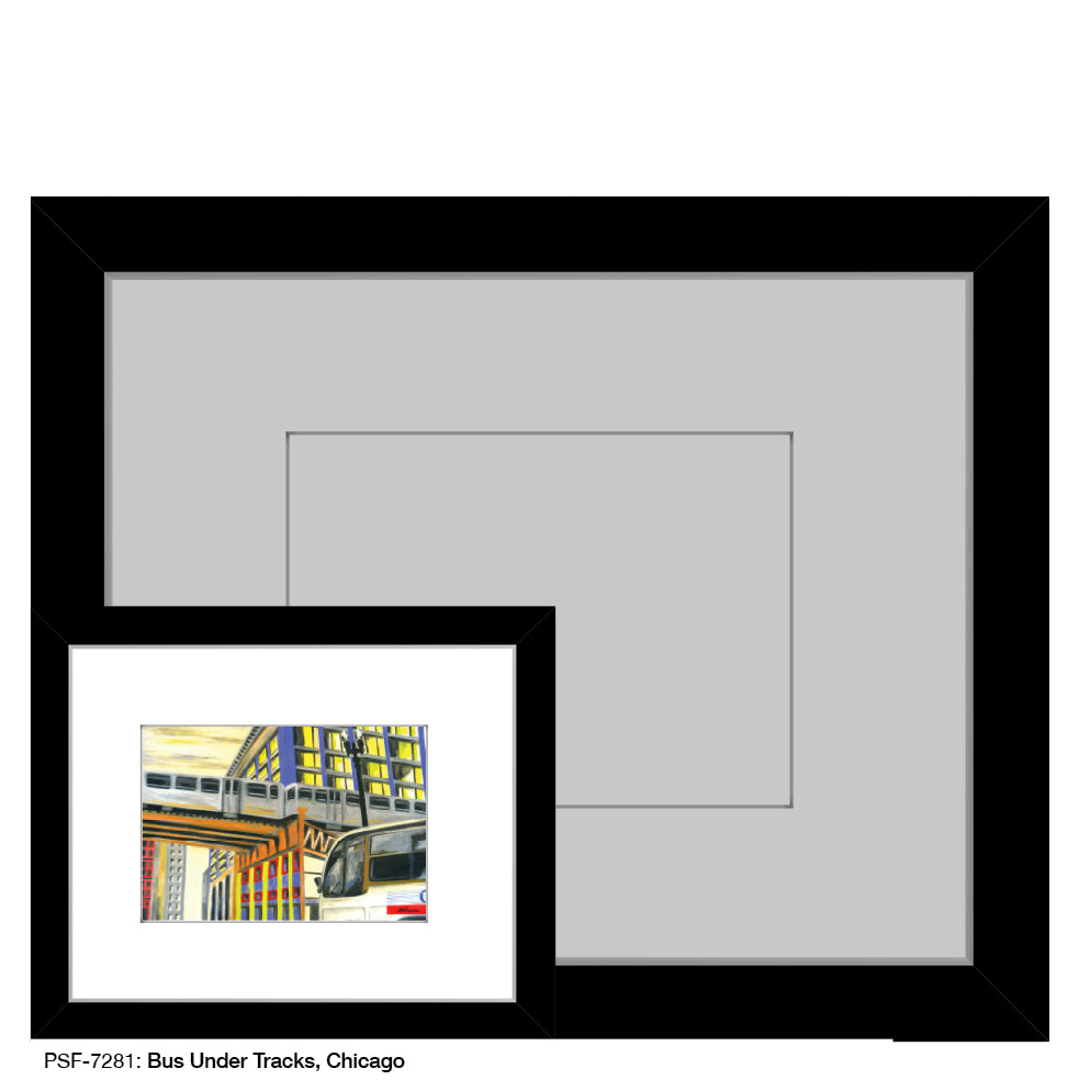 Bus Under Tracks, Chicago, Print (#7281) - Printed Canvas
