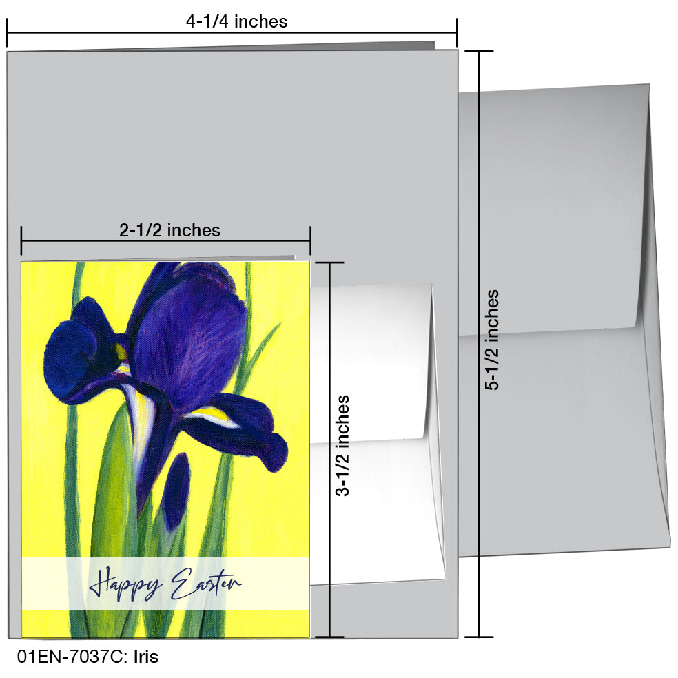 Iris, Greeting Card (7037C), Enclosure Card, www.printedcanvas.com