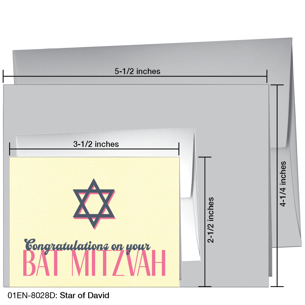 Star of David, Greeting Card (8028D), Enclosure, printedcanvas.com