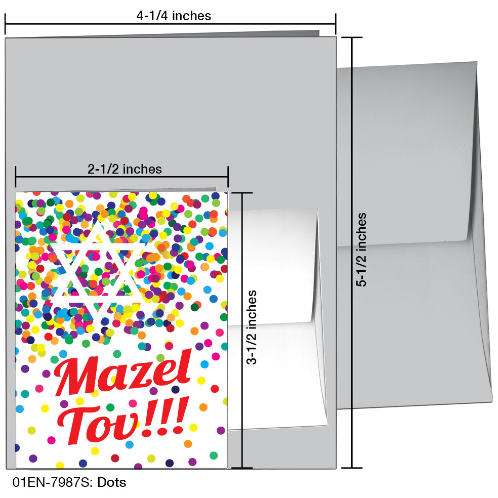 Dots, Greeting Card (7987S), Enclosure, www.printedcanvas.com