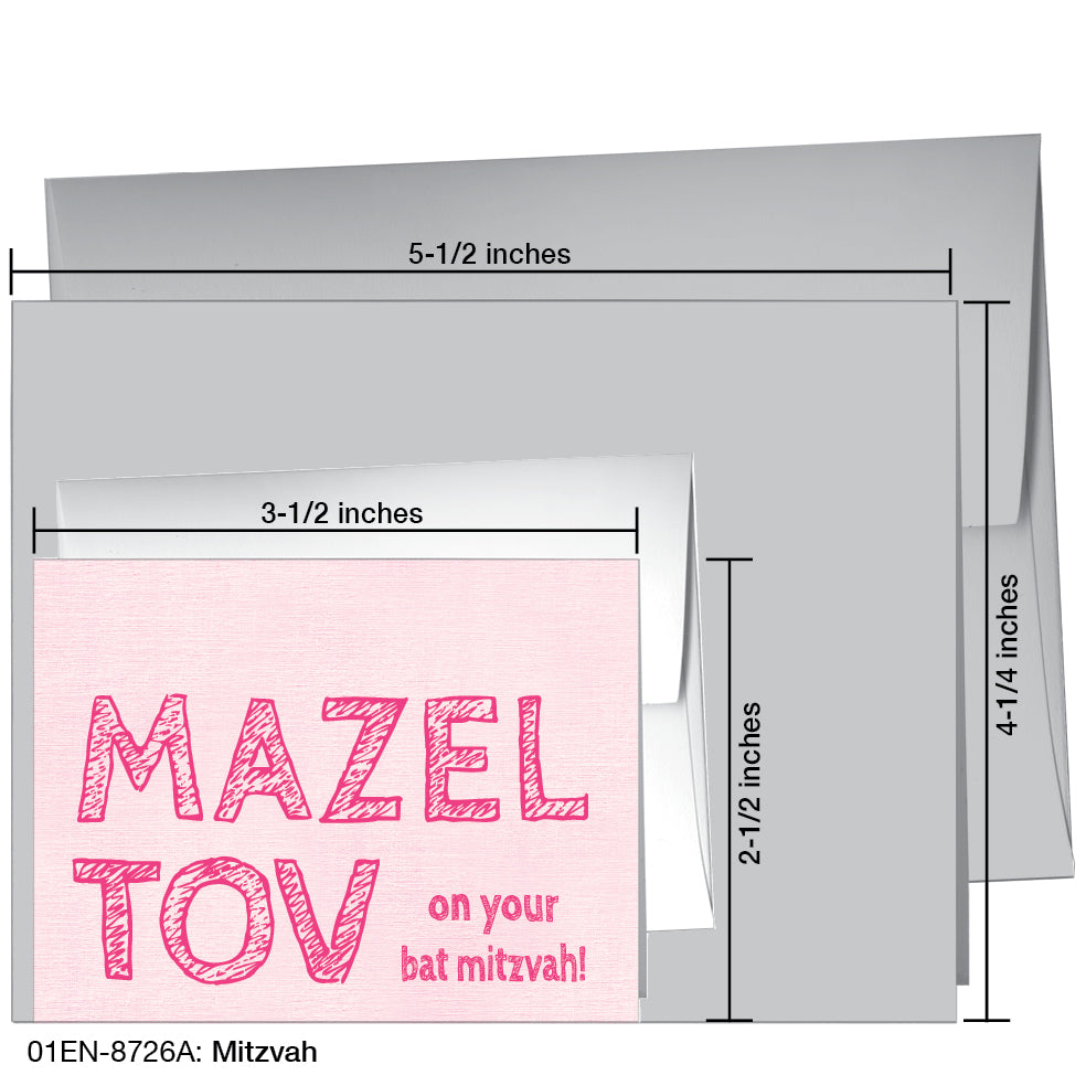 Mitzvah, Greeting Card (8726A), Enclosure, www.printedcanvas.com