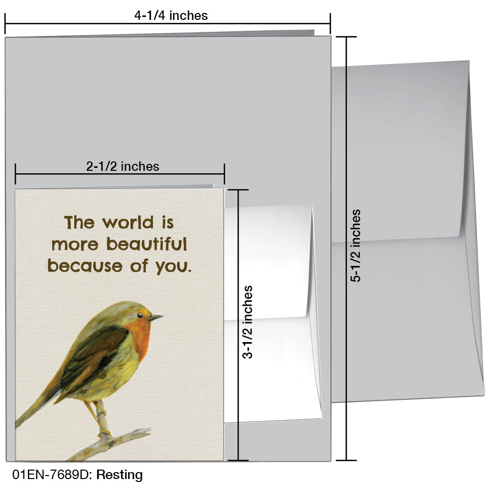 Resting, Greeting Card (7689D), Enclosure, printedcanvas.com