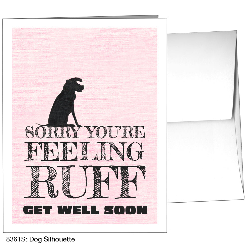 Dog Silhouette, Greeting Card (8361S), A2, printedcanvas.com