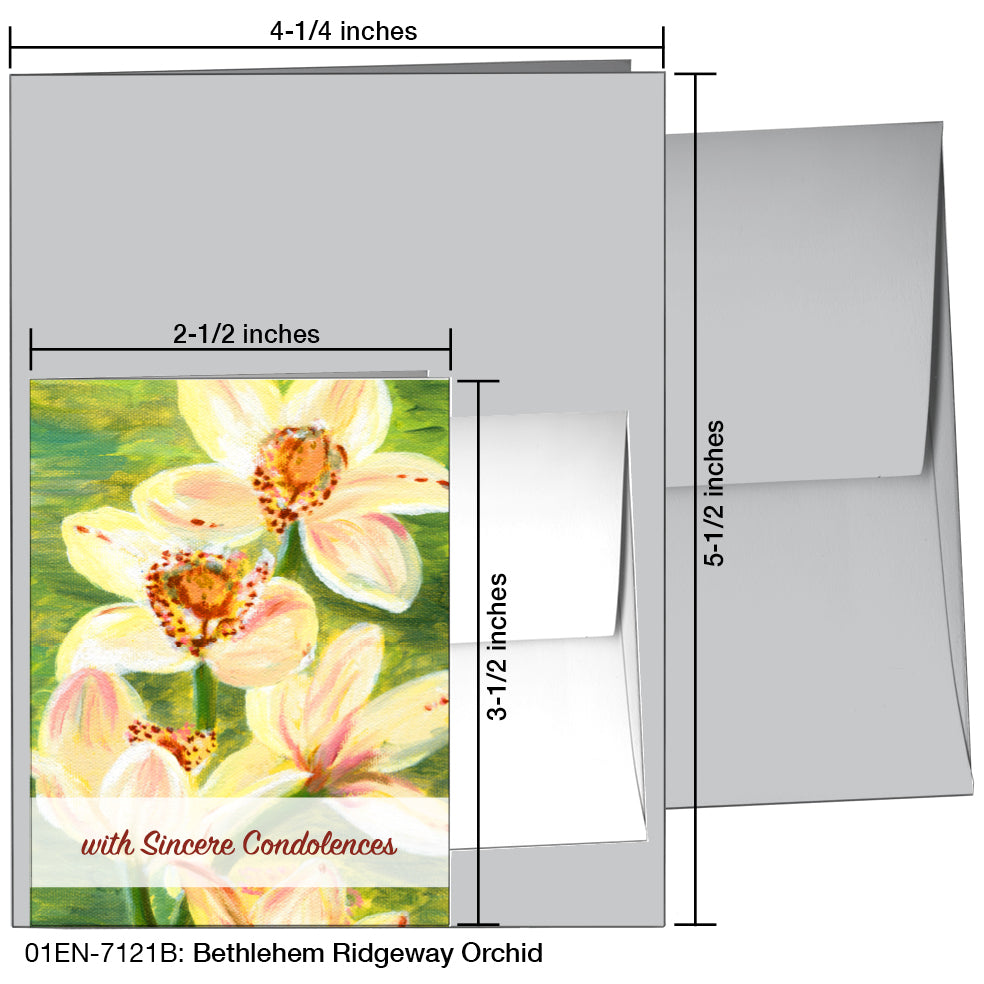 Bethlehem Ridgeway Orchid, Greeting Card (7121B), Enclosure, www.printedcanvas.com