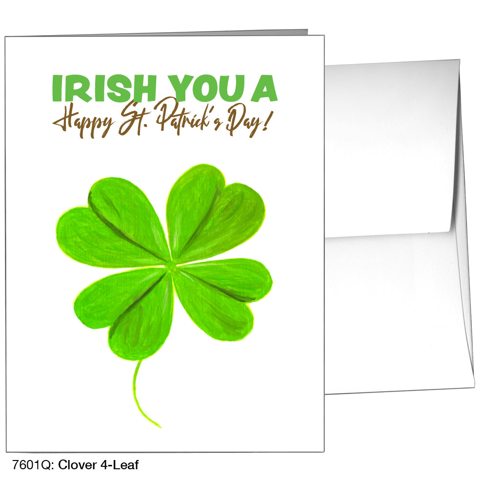 Clover 4-Leaf, Greeting Card (7601Q), A2, printedcanvas.com