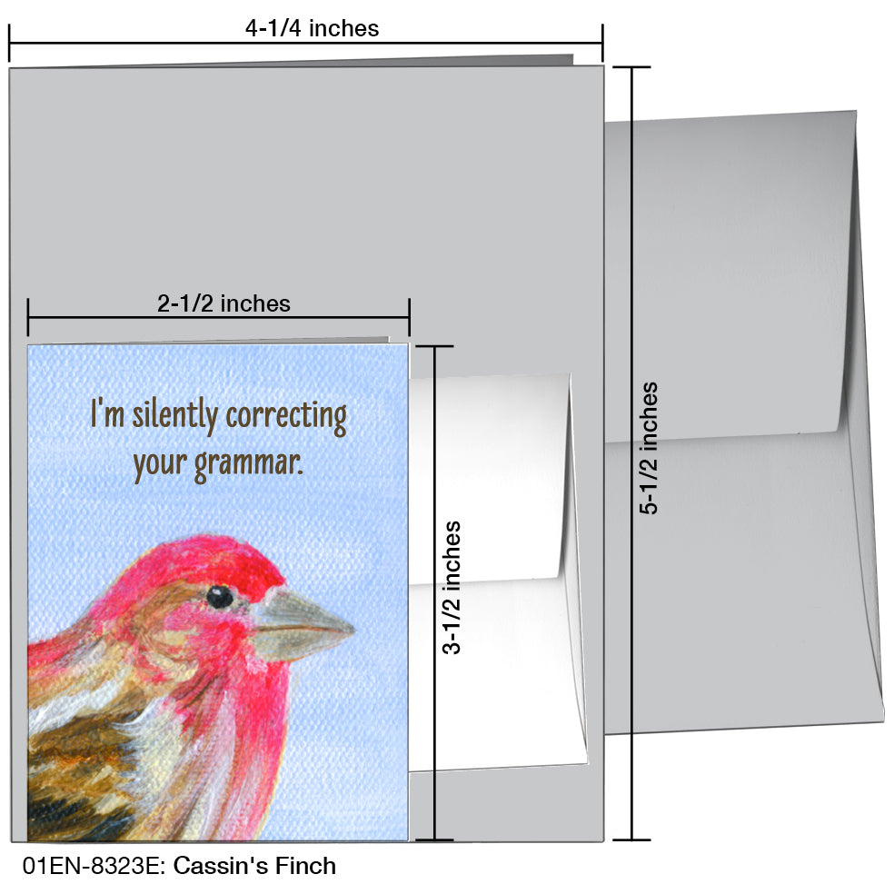 Cassin's Finch, Greeting Card (8323E), Enclosure, printedcanvas.com