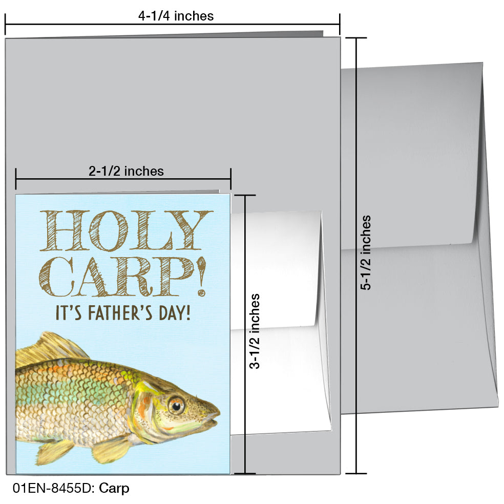 Carp, Greeting Card (8455D), Enclosure, www.printedcanvas.com
