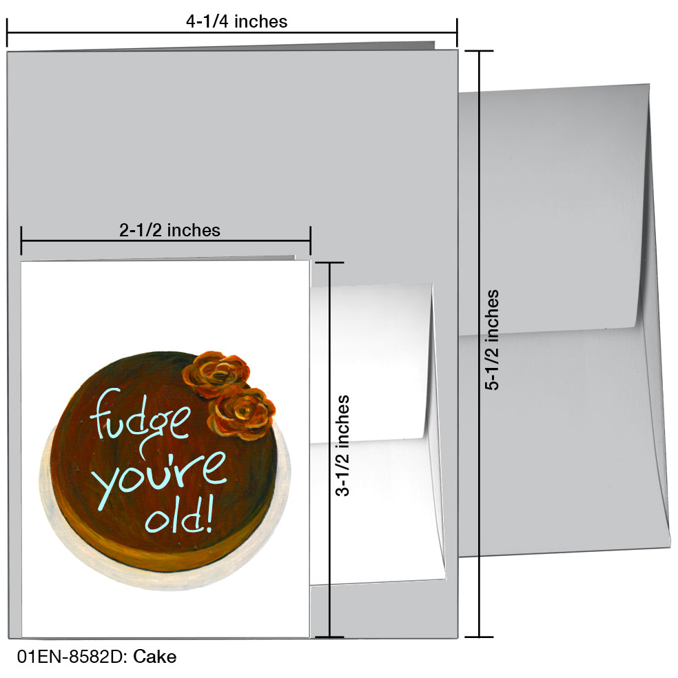 Cake, Greeting Card (8582D), Enclosure Card, www.printedcanvas.com