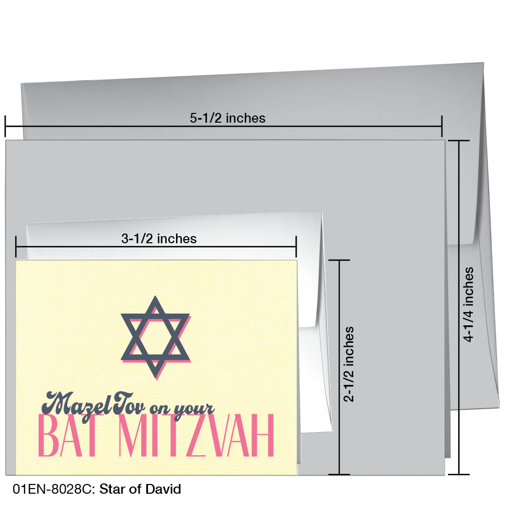 Star of David, Greeting Card (8028C), Enclosure, www.printedcanvas.com