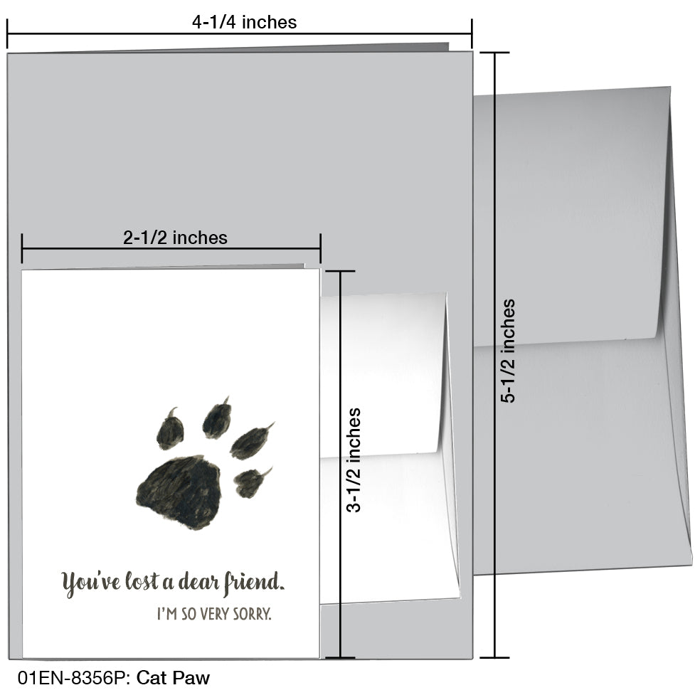 Cat Paw, Greeting Card (8356P), Enclosure, www.printedcanvas.com