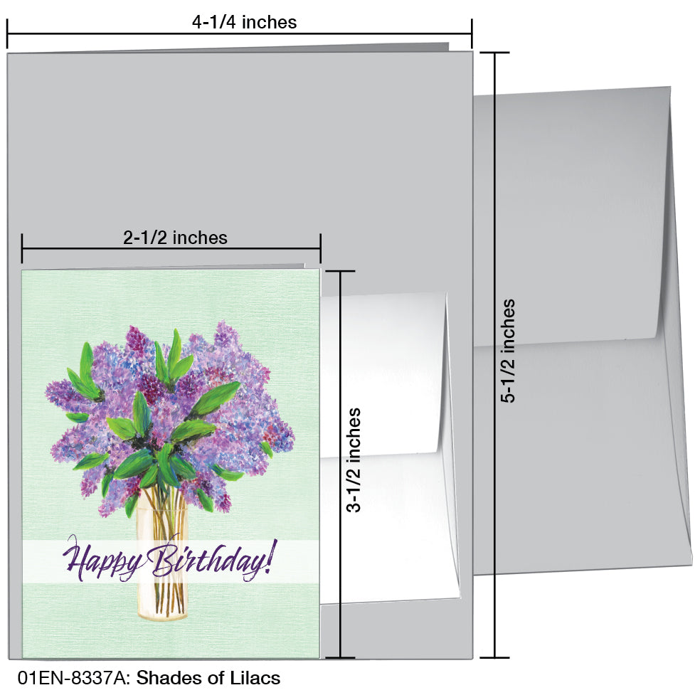 Shades of Lilacs, Greeting Card (8337A), Enclosure, www.printedcanvas.com