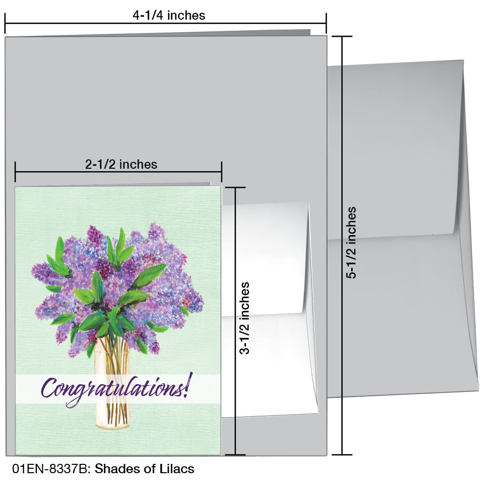 Shades of Lilacs, Greeting Card (8337B), Enclosure, www.printedcanvas.com