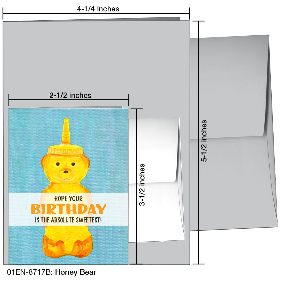 Honey Bear, Greeting Card (8717B), Enclosure, www.printedcanvas.com