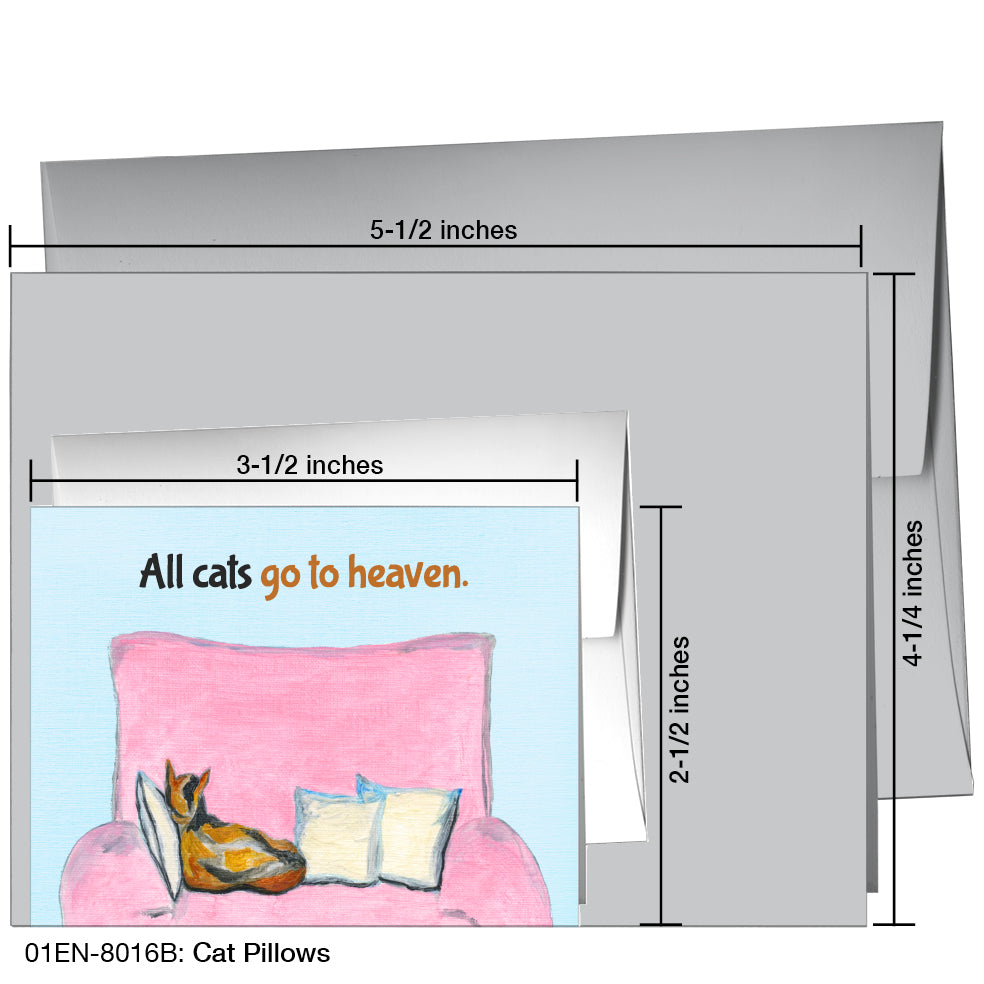 Cat Pillows, Greeting Card (8016B), Enclosure, www.printedcanvas.com