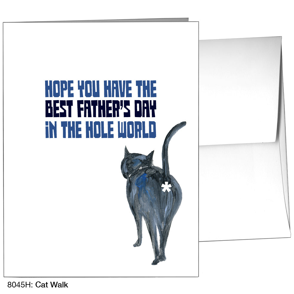 Cat Walk, Greeting Card (8045H), A2, printedcanvas.com