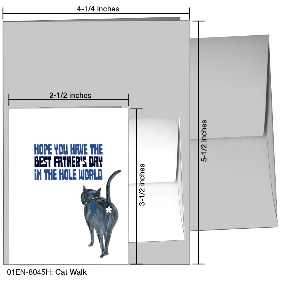 Cat Walk, Greeting Card (8045H), Enclosure, printedcanvas.com