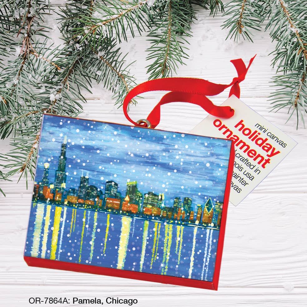Pamela, Chicago, Ornament (OR-7864A), Front, printedcanvas.com