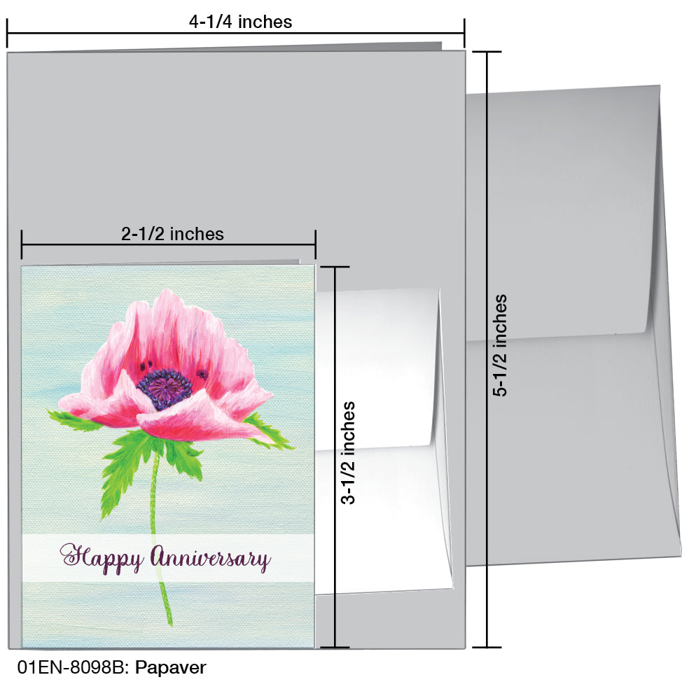 Papaver, Greeting Card (8098B), Enclosure, www.printedcanvas.com