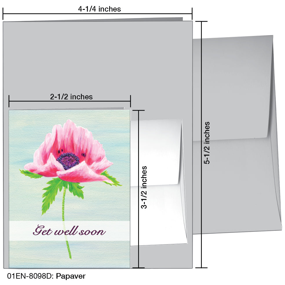 Papaver, Greeting Card (8098D), Enclosure Card, www.printedcanvas.com