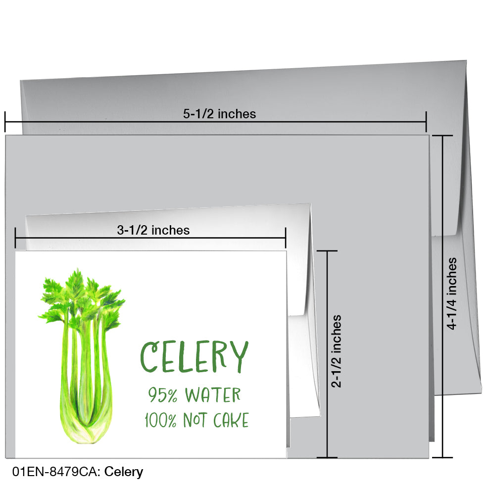 Celery, Greeting Card (8479CA), Enclosure, www.printedcanvas.com
