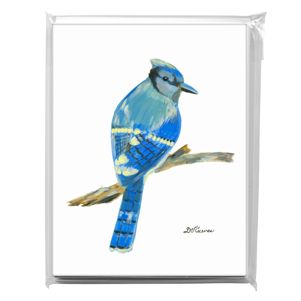 Blue Jay, Greeting Card (7694F), A2 Card 8-Pack, www.printedcanvas.com