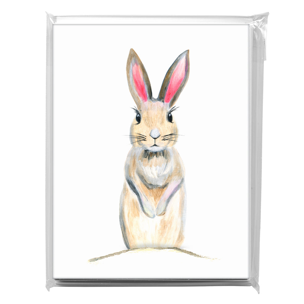 Bunny Pink Ears, Greeting Card (8046D), A2 Card 8-Pack, www.printedcanvas.com