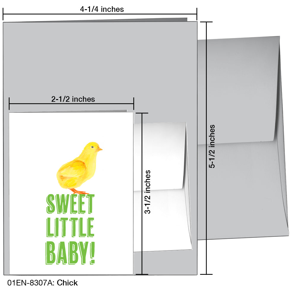 Chick, Greeting Card (8307A), Enclosure, printedcanvas.com