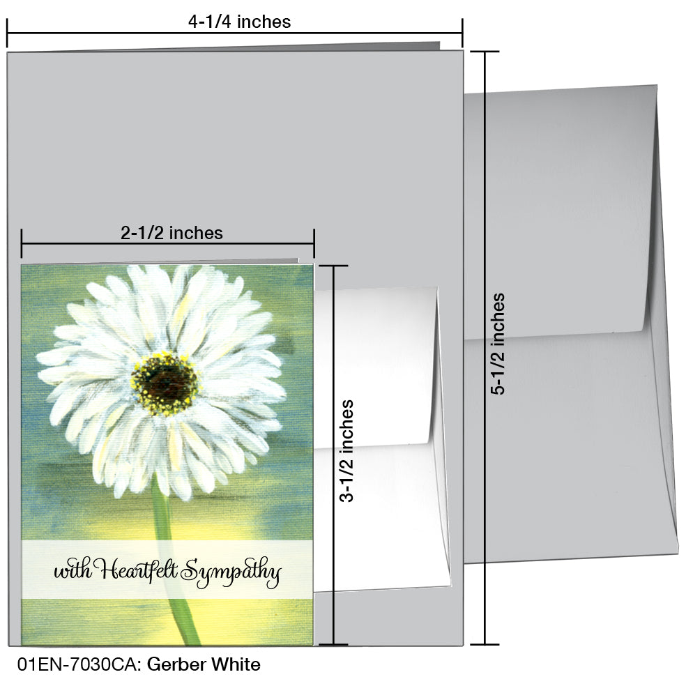 Gerber White, Greeting Card (7030CA), Enclosure, www.printedcanvas.com
