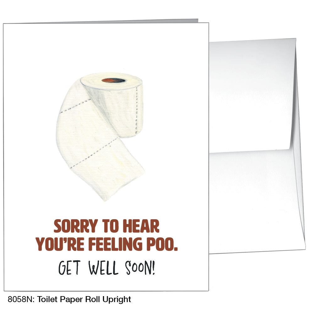 Toilet Paper Roll Upright, Greeting Card (8058N), A2, printedcanvas.com